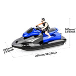809 2.4G Telecomando Motor Speed Boat Modello di yacht elettrico ad alta velocità Giocattoli d'acqua per bambini, specificazione, Single Battery (Red), Single Battery (Blue)