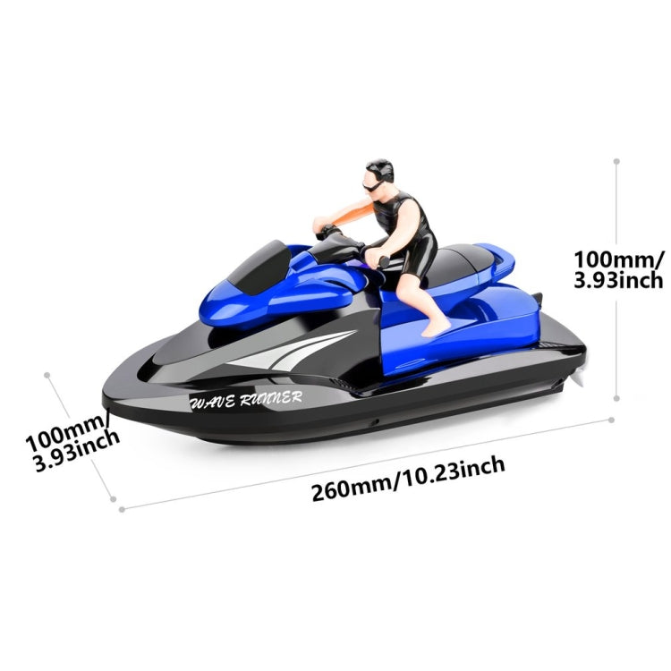 809 2.4G Telecomando Motor Speed Boat Modello di yacht elettrico ad alta velocità Giocattoli d'acqua per bambini, specificazione, Single Battery (Red), Single Battery (Blue)