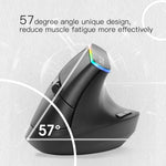 DELUX M618C 6 Tasti 1600 DPI RGB Vertical Wireless Bluetooth Dual Mode Mouse, M618C(White), M618C(Black)