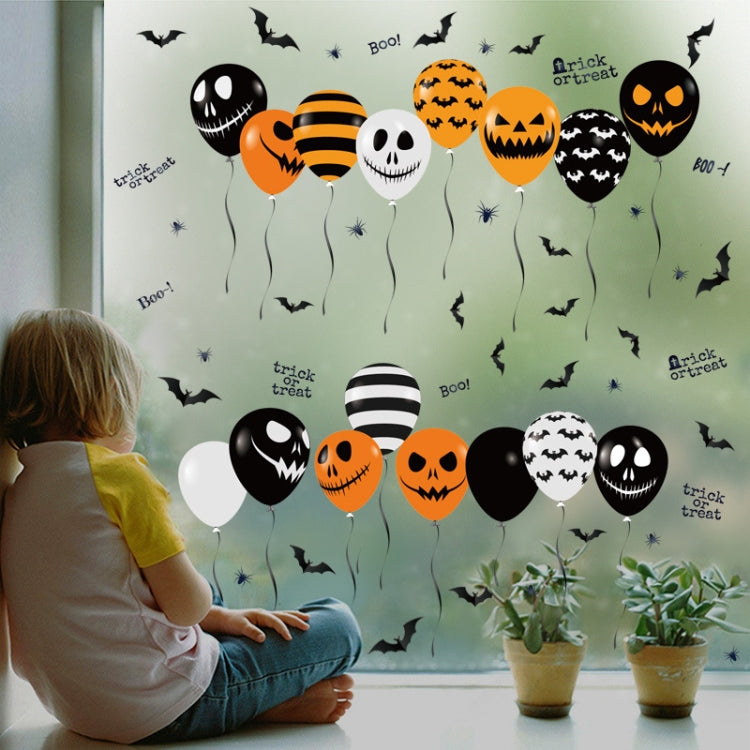 3 PZ Halloween Horror Vetro Decorazione Adesivo Palloncino Adesivo Elettrostatico, Balloon Electrostatic Sticker