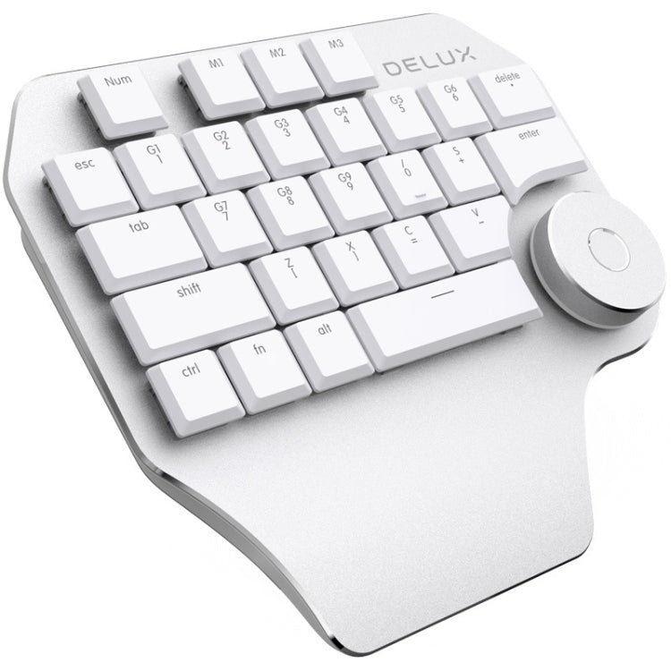 DELUX T11 29 Tasti Tastiera a mano singola Tasto di scelta rapida Strumento vocale Tastiera piatta, Silver, Smart Version Black Gray, Black
