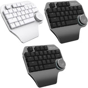DELUX T11 29 Tasti Tastiera a mano singola Tasto di scelta rapida Strumento vocale Tastiera piatta, Silver, Smart Version Black Gray, Black