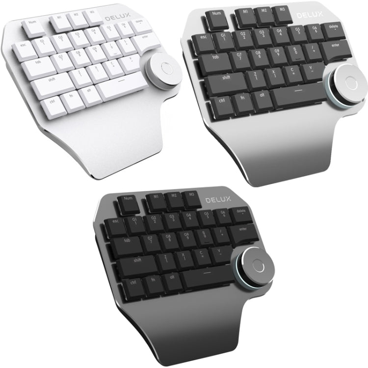 Tastiera meccanica DELUX T11 29 tasti USB argento nero