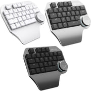 DELUX T11 29 tasti Tasto di scelta rapida da tastiera con una sola mano Tasto vocale Tastiera piatta, Colore: Argento Nero, Silver Black