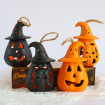 5 PCS Decorazione di Halloween Lanterna di zucca LED Ornamenti luminosi Puntelli di layout del luogo, Pumpkin Lantern