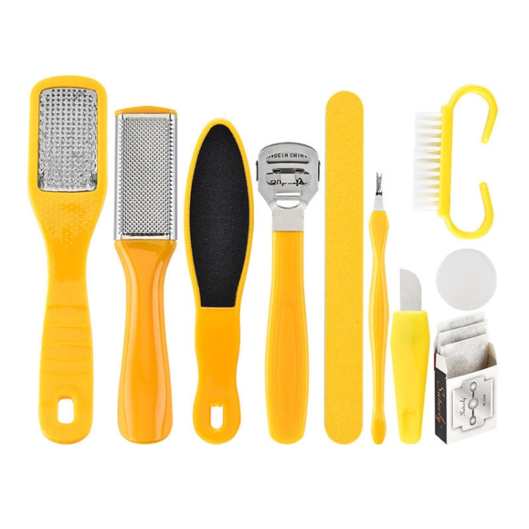 Set 2 strumenti pedicure 10 in 1 in acciaio inox