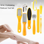 2 pezzi 10 in 1 Set di strumenti per pedicure esfoliante Strumenti per pedicure