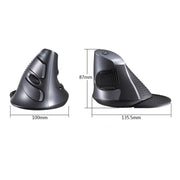 DELUX M618 Mouse wireless ergonomico a 6 tasti con chiocciola verticale, Wireless