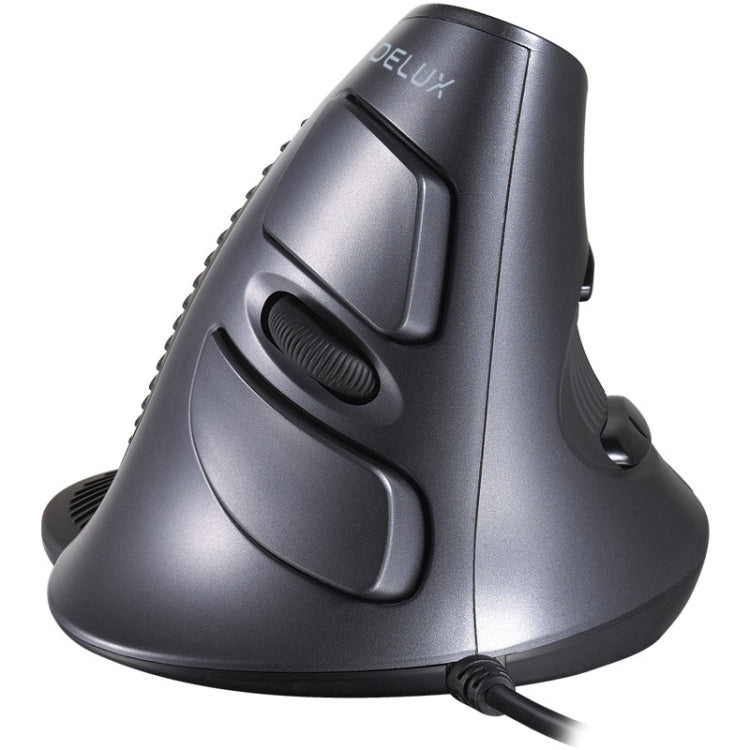 DELUX M618 Mouse palmare verticale a 6 tasti Mouse ergonomico cablato, lunghezza cavo: 1,5 m, Wired