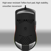 DELUX M700BU Mouse cablato per giochi a 7 tasti Mouse cablato desktop, stile:, 3325 (Support 10000DPI), 3389 (Support 16000DPI)