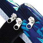 2 PCS B026 Borsa da braccio per cellulare da corsa Borsa per cellulare sportiva da yoga, specifica:, Small (Leaves Blue), Large (Leaves Blue), Small (Leaves Orange), Large (Leaves Orange)