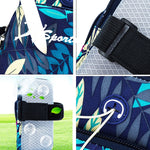 2 PCS B026 Borsa da braccio per cellulare da corsa Borsa per cellulare sportiva da yoga, specifica:, Small (Leaves Blue), Large (Leaves Blue), Small (Leaves Orange), Large (Leaves Orange)