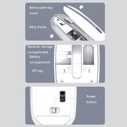 DELUX M326 4 Tasti Wireless Mouse Silenzioso Portatile Mouse Portatile