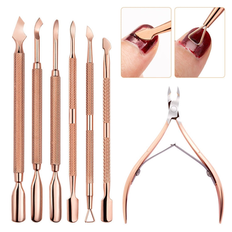 Set di 3 forbici per unghie in acciaio inossidabile a doppia testa in acciaio inossidabile oro rosa, stile:, 01 Big Head, 02  Big Head, 03  Big Head, 04 Small Head, 05  Small Head, 06  Small Head, Dot Flower Needle, D501