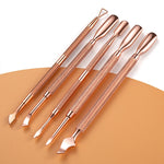 Set di 3 forbici per unghie in acciaio inossidabile a doppia testa in acciaio inossidabile oro rosa, stile:, 01 Big Head, 02  Big Head, 03  Big Head, 04 Small Head, 05  Small Head, 06  Small Head, Dot Flower Needle, D501