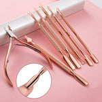 Set di 3 forbici per unghie in acciaio inossidabile a doppia testa in acciaio inossidabile oro rosa, stile:, 01 Big Head, 02  Big Head, 03  Big Head, 04 Small Head, 05  Small Head, 06  Small Head, Dot Flower Needle, D501