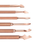 Set di 3 forbici per unghie in acciaio inossidabile a doppia testa in acciaio inossidabile oro rosa, stile:, 01 Big Head, 02  Big Head, 03  Big Head, 04 Small Head, 05  Small Head, 06  Small Head, Dot Flower Needle, D501