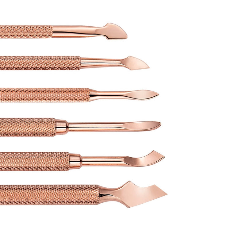 Set di 3 forbici per unghie in acciaio inossidabile a doppia testa in acciaio inossidabile oro rosa, stile:, 01 Big Head, 02  Big Head, 03  Big Head, 04 Small Head, 05  Small Head, 06  Small Head, Dot Flower Needle, D501