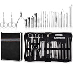 Set tagliaunghie Set manicure Tagliaunghie in acciaio inossidabile Strumento per manicure, 9 In 1, 18 In 1 Yellow, 26 In 1  Pink, 26 In 1 Black