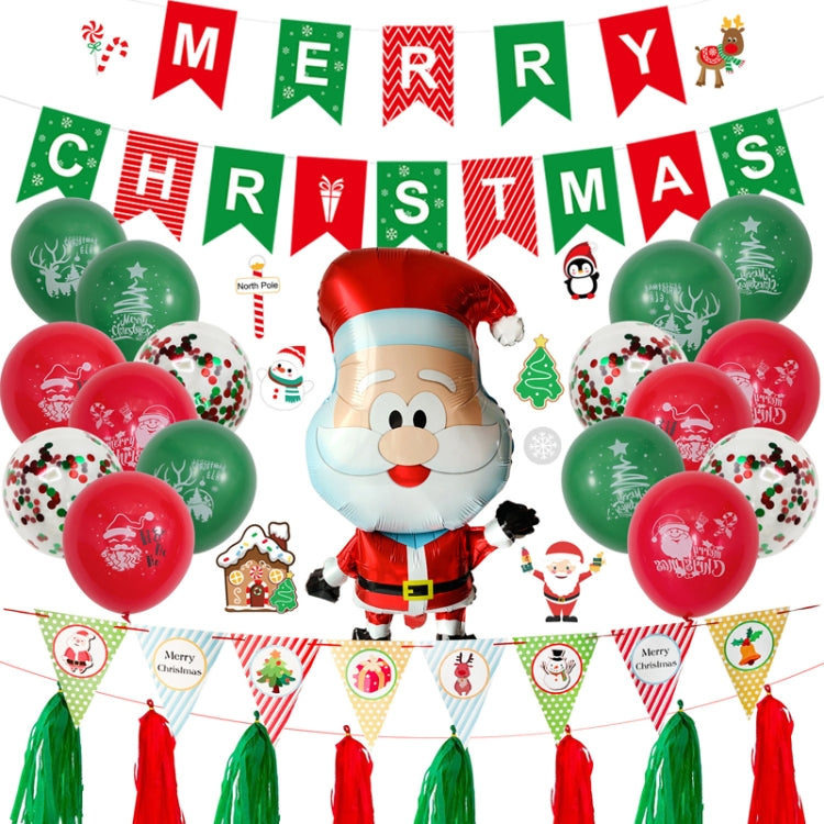 Set di palloncini per decorazioni per feste in alluminio con pellicola in alluminio con bandiera a tirante natalizio, Gift, Cute Elderly