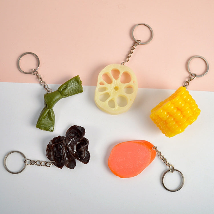Ciondolo modello vegetale di simulazione in PVC Giocattoli creativi per la casa dei giochi, 3 PCS Keychain Hot Dog, 3 PCS Keychain Corn, 3 PCS Keychain Broccoli, 10 PCS Keychain Fungus, 5 PCS Keychain Lotus Root, 5 PCS Keychain Kelp                    ...