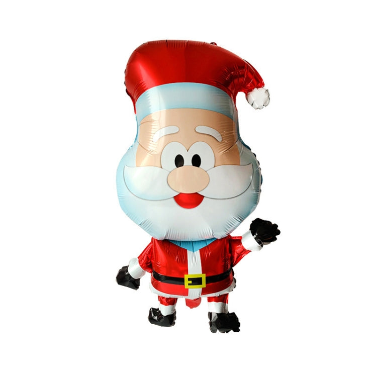 10 PCS Palloncini con pellicola in alluminio per decorazioni natalizie, stile:, Gift Santa, Cute Santa, Snowman, Penguin, Deer Head, Santa Head, Bear, Elk, Hat Snowman, Snowflake Santa, Large Santa