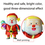 10 PCS Palloncini con pellicola in alluminio per decorazioni natalizie, stile:, Gift Santa, Cute Santa, Snowman, Penguin, Deer Head, Santa Head, Bear, Elk, Hat Snowman, Snowflake Santa, Large Santa