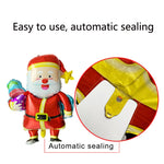 10 PCS Palloncini con pellicola in alluminio per decorazioni natalizie, stile:, Gift Santa, Cute Santa, Snowman, Penguin, Deer Head, Santa Head, Bear, Elk, Hat Snowman, Snowflake Santa, Large Santa