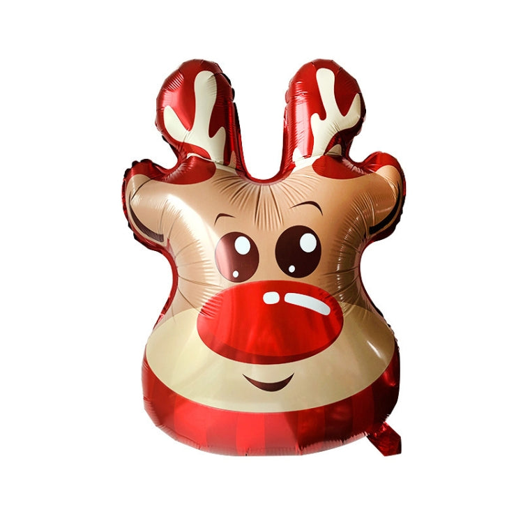 10 PCS Palloncini con pellicola in alluminio per decorazioni natalizie, stile:, Gift Santa, Cute Santa, Snowman, Penguin, Deer Head, Santa Head, Bear, Elk, Hat Snowman, Snowflake Santa, Large Santa