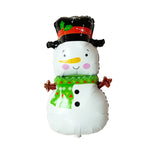 10 PCS Palloncini con pellicola in alluminio per decorazioni natalizie, stile:, Gift Santa, Cute Santa, Snowman, Penguin, Deer Head, Santa Head, Bear, Elk, Hat Snowman, Snowflake Santa, Large Santa