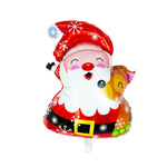 10 PCS Palloncini con pellicola in alluminio per decorazioni natalizie, stile:, Gift Santa, Cute Santa, Snowman, Penguin, Deer Head, Santa Head, Bear, Elk, Hat Snowman, Snowflake Santa, Large Santa