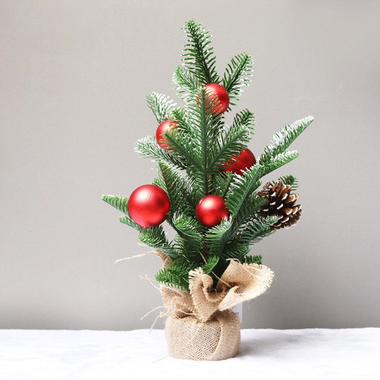SYCT74 Decorazioni Natalizie Mini Albero di Natale Bianco PE Frutti Rossi, 40cm, 50cm