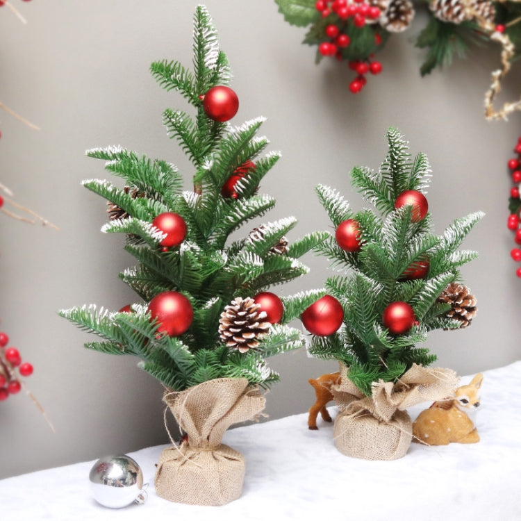 SYCT74 Decorazioni Natalizie Mini Albero di Natale Bianco PE Frutti Rossi, 40cm, 50cm