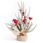 SYAF19 33 cm Decorazioni natalizie Neve PE Mini pianta per albero di Natale