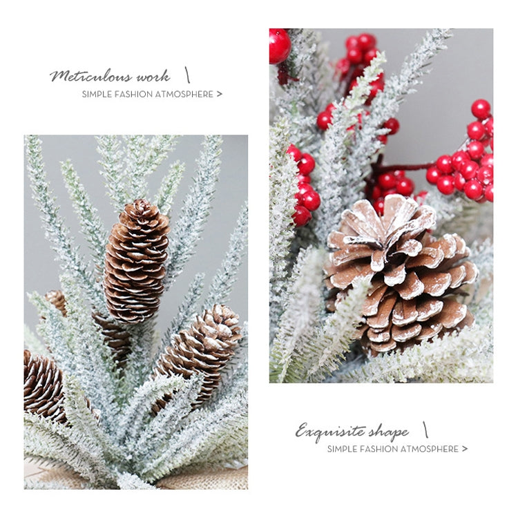 SYAF19 33 cm Decorazioni natalizie Neve PE Mini pianta per albero di Natale
