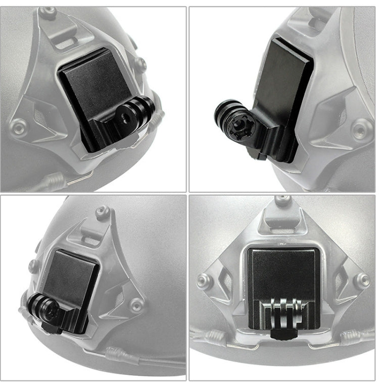 Adattatore base per casco Supporto fisso Hunting CS NVG Staffa per GoPro HERO9 Black /HERO8 Black /7/6/5/5 Session /4 Session /4/3+ /3/2/1, DJI Osmo Action, Xiaoyi e altre action cam, Upgraded Version, Classic Version