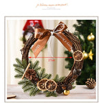 Decorazione natalizia Ghirlanda Ghirlanda Appesa alla porta in rattan, Red Flower, Double Clock, Chain, Gold, Double Bell Gift Pack, Poetry and Distant, Big Branch, Old Man, Big Branch, Snowman, Bulls, Swan, Lemon, Cotton