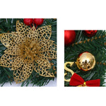 Decorazione natalizia Ghirlanda Ghirlanda Appesa alla porta in rattan, Red Flower, Double Clock, Chain, Gold, Double Bell Gift Pack, Poetry and Distant, Big Branch, Old Man, Big Branch, Snowman, Bulls, Swan, Lemon, Cotton