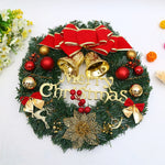 Decorazione natalizia Ghirlanda Ghirlanda Appesa alla porta in rattan, Red Flower, Double Clock, Chain, Gold, Double Bell Gift Pack, Poetry and Distant, Big Branch, Old Man, Big Branch, Snowman, Bulls, Swan, Lemon, Cotton
