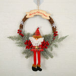 Decorazione natalizia Ghirlanda Ghirlanda Appesa alla porta in rattan, Red Flower, Double Clock, Chain, Gold, Double Bell Gift Pack, Poetry and Distant, Big Branch, Old Man, Big Branch, Snowman, Bulls, Swan, Lemon, Cotton