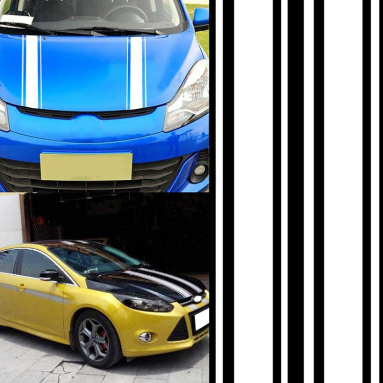 Adesivi per cofano auto da 2 pezzi Adesivo per corpo in etilene a strisce da corsa modificato