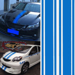 Adesivi per cofano auto da 2 pezzi Adesivo per corpo in etilene a strisce da corsa modificato