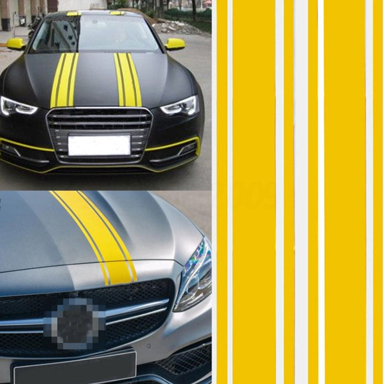 Adesivi per cofano auto da 2 pezzi Adesivo per corpo in etilene a strisce da corsa modificato