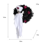 Halloween Ghost Door Hanging Horror Party Ornamenti da appendere Decorazione della casa stregata, White Ghost, Black Ghost
