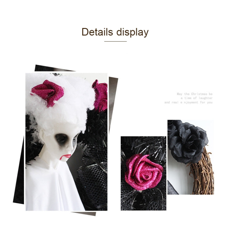 Halloween Ghost Door Hanging Horror Party Ornamenti da appendere Decorazione della casa stregata, White Ghost, Black Ghost
