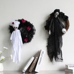 Halloween Ghost Door Hanging Horror Party Ornamenti da appendere Decorazione della casa stregata, White Ghost, Black Ghost