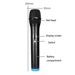 Microfono wireless Bluetooth con riverbero e ricevitore