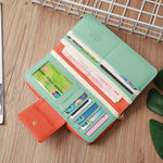 Flying Bird Two Fold Wallet Lady Long Wallet Zipper Borsa per cellulare Porta carte di grande capacità