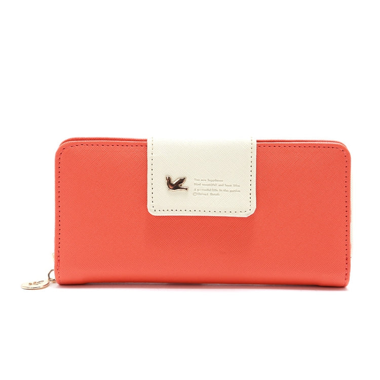 Flying Bird Two Fold Wallet Lady Long Wallet Zipper Borsa per cellulare Porta carte di grande capacità