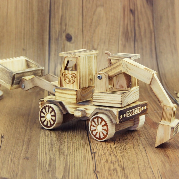 A1030 Ornamenti per escavatore modello in legno Giocattoli per bambini, A1030